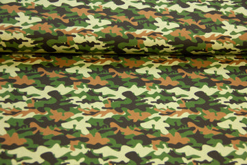 Baumwollwebware, Camouflage, oliv, 0,5 m